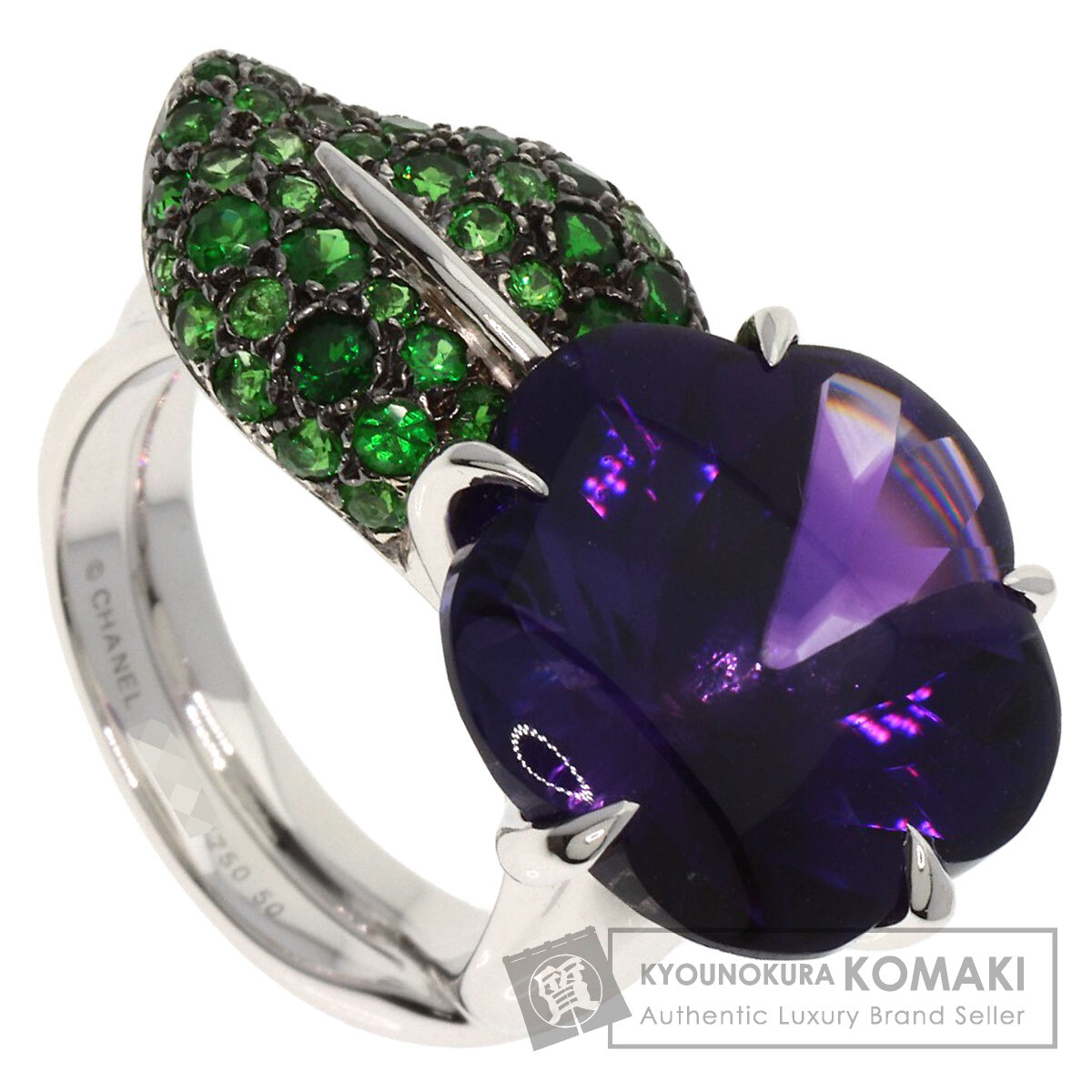 CHANEL シャネル カメリア アメシスト ガーネット #50 リング・指輪
