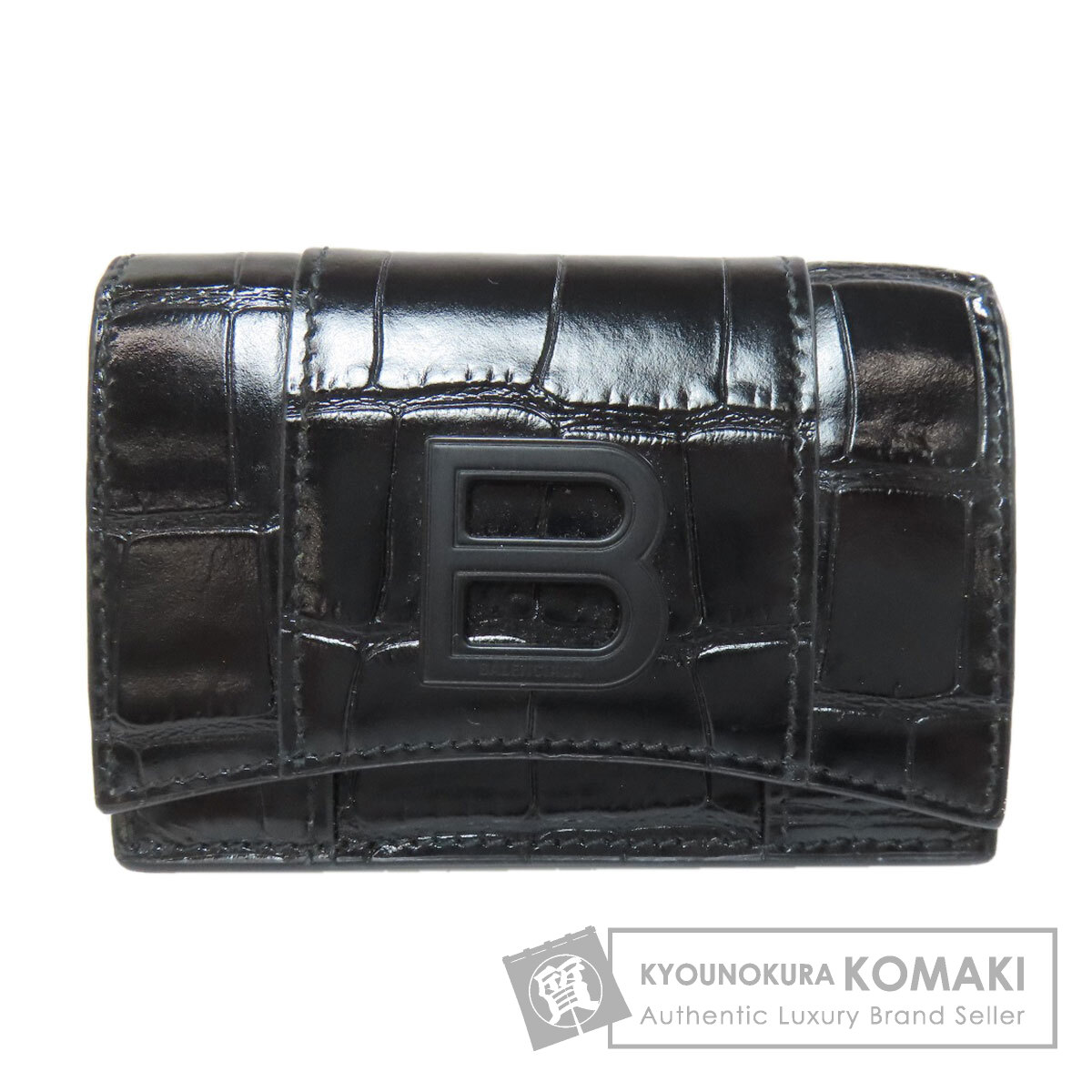 BALENCIAGA バレンシアガ 600212 Bロゴ 型押し 二つ折り財布（小銭入れ