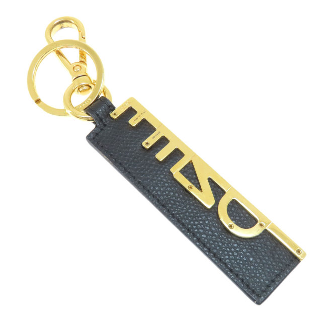 FENDI フェンディ ロゴ キーホルダー レザー/GP レディース ブランド京