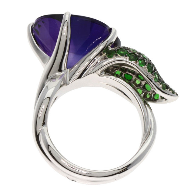 CHANEL シャネル カメリア アメシスト ガーネット #50 リング・指輪