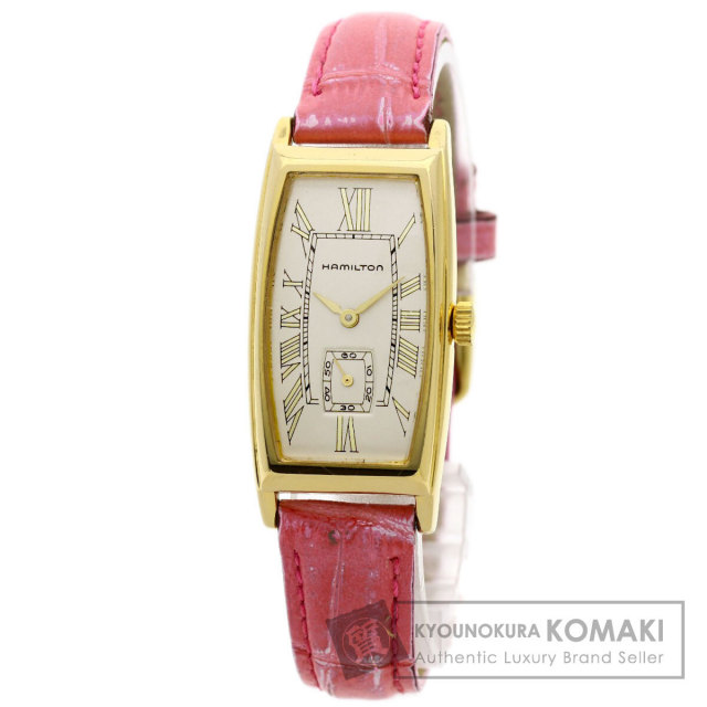 HAMILTON ハミルトン スモールセコンド 6254 腕時計 GP/革 レディース
