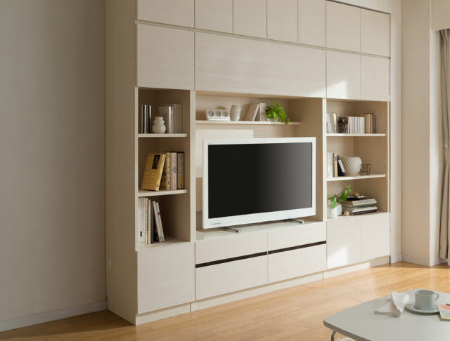 GRANNER（グラナー）壁面収納テレビボード（幅121～140cm×奥行44cm