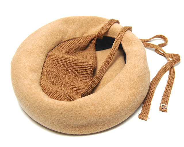 chisaki(チサキ) ウールフエルトベレー Puka+Ribbon ベレー帽