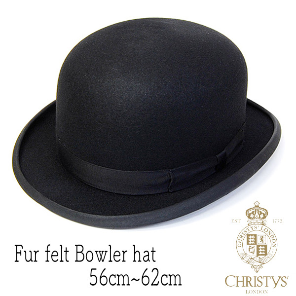 イギリス CHRISTYS'(クリスティーズ) ファーフエルトボーラーハット