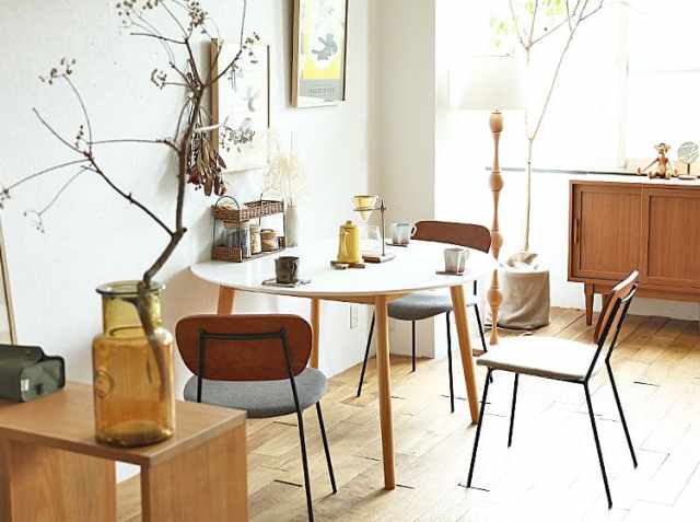 半円形ダイニングテーブル Kuol(クオル) 幅120cm｜北欧・ヴィンテージ