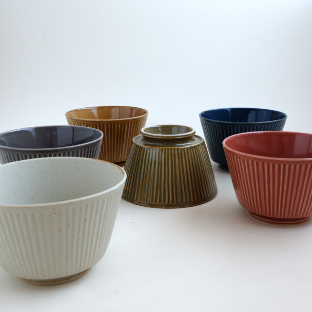 波佐見焼 一誠陶器 浮彫 ボウル 茶