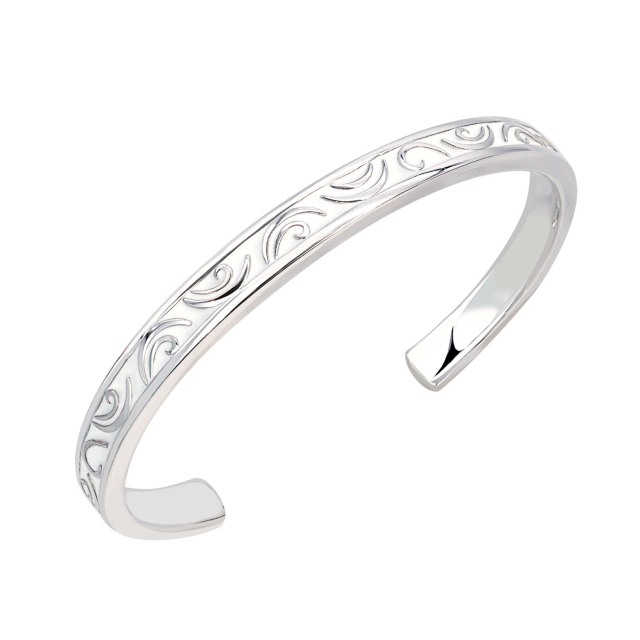 バングル レディース シルバー925 sv925 銀 セイントグラス b3036-w