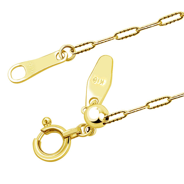 ゴールド チェーン ネックレス 18金 K18 ファンタジアウェーブ 幅 1.2