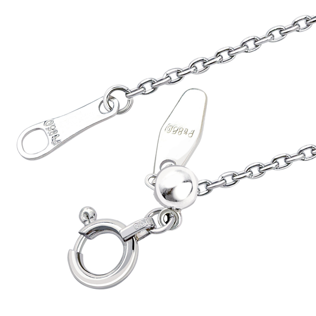 プラチナ チェーン ネックレス pt850 丸アズキ 幅 1.15mm 約 2.8g 最長