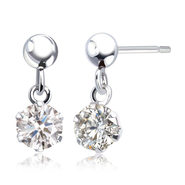 ピアス 両耳 揺れる ダイヤモンド 計 0.3ct pt900 プラチナ le71-0006-pt