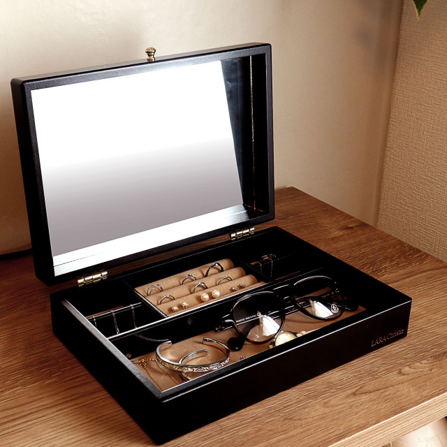 ジュエリー ボックス 木製 アクセサリー ボックス 宝石箱 収納 1段 大