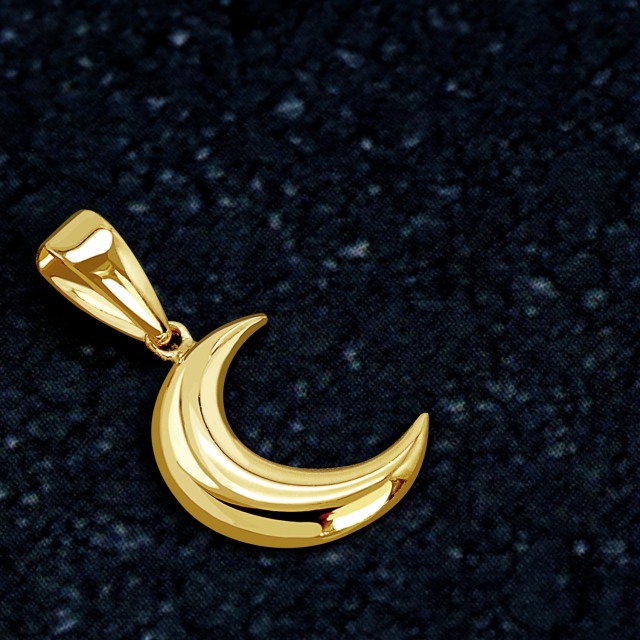 ネックレストップ ペンダントトップ ムーン 月 レディース メンズ K18