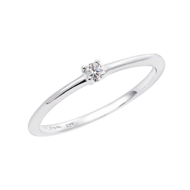 ピンキーリング レディース シルバー925 シルバー 誕生石 4月