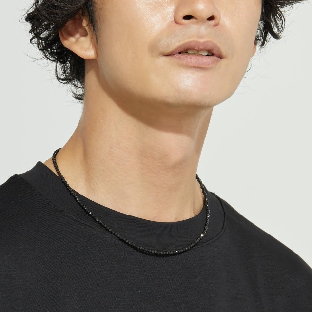 ネックレス シルバー925 sv925 銀 ブラック スピネル p5059