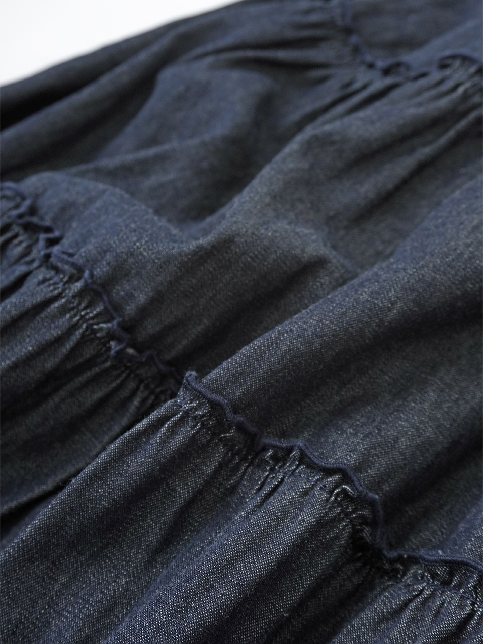 20／－ムラ糸ダンガリーティアードスカート