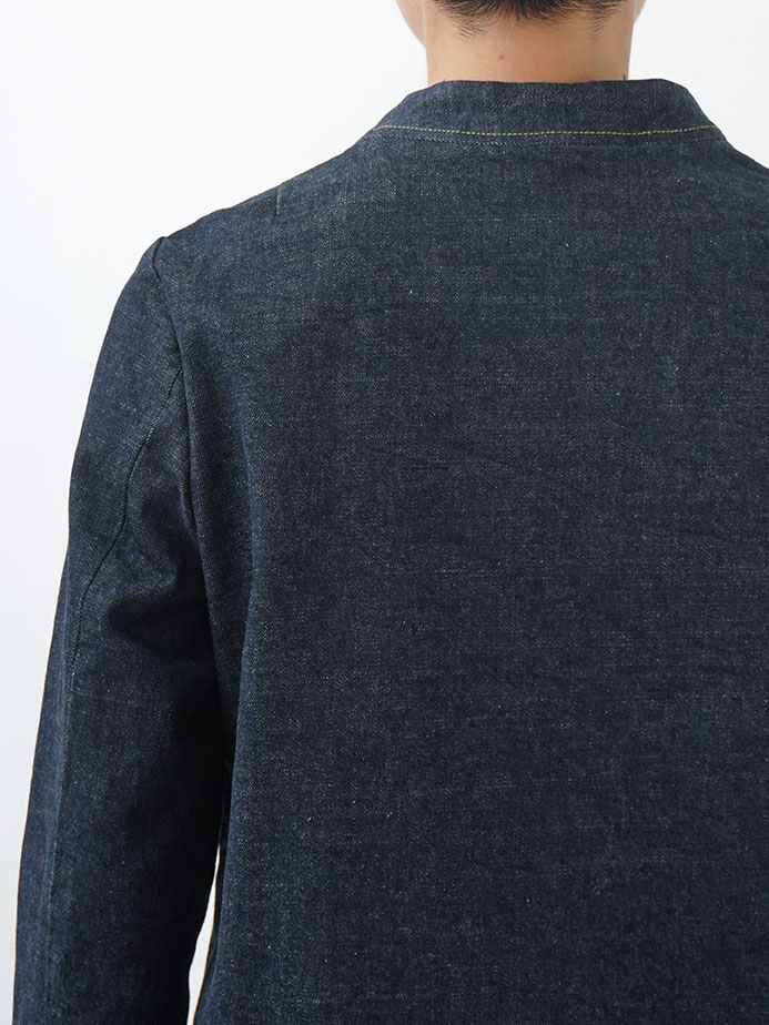 13.5ozストレッチデニムボトル衿ブルゾン パラスパレス