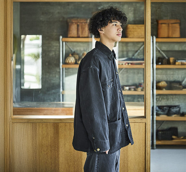 orslow オアスロウ 01-6034-61S RELAX FIT OXFORD COVERALL BLACK