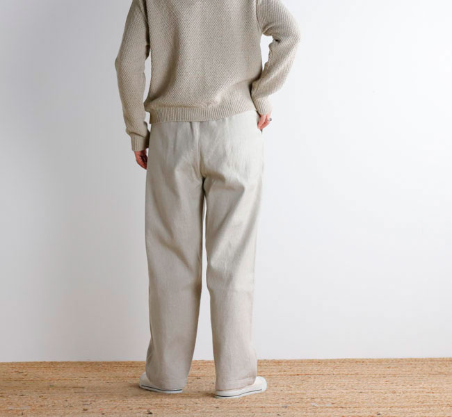evam eva エヴァムエヴァ リネンコットンワイドパンツ linen cotton