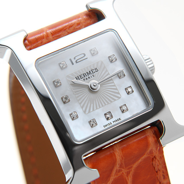 HH1.110.290 HERMES（エルメス） Hウォッチ ミニ 11Pダイヤ 中古