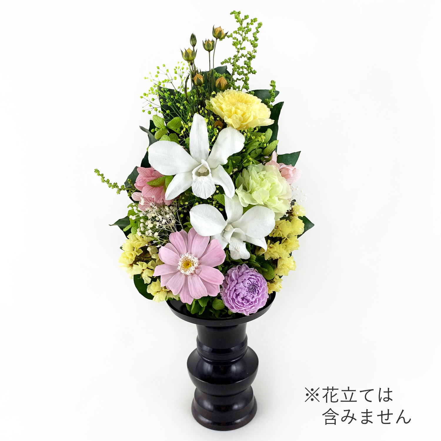 仏花 プリザーブドフラワー 仏壇用 デンファレ 小菊｜お供え用