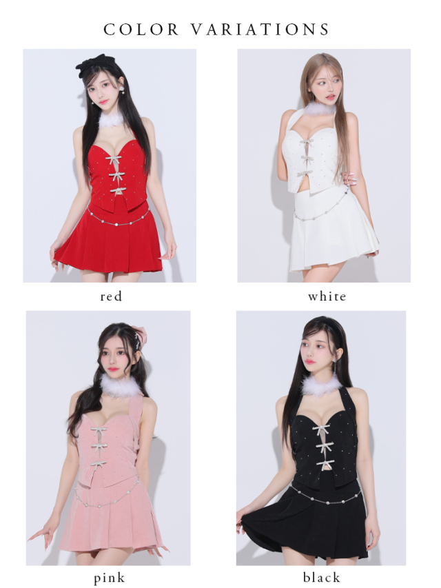 XSサイズあり】ファーチョーカー取り外し可能♥Ribbon suede