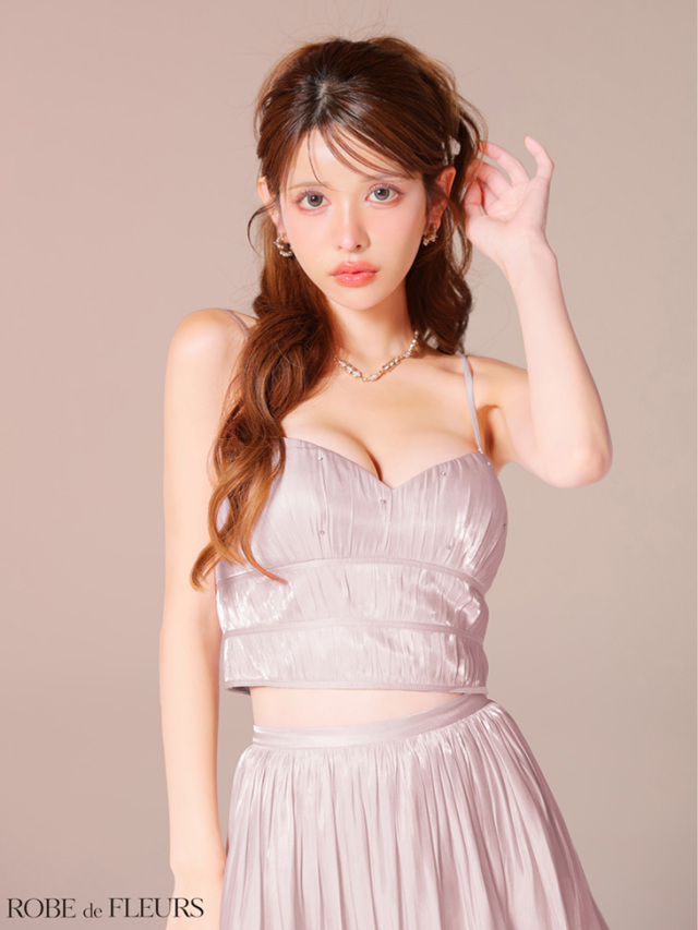 XSサイズあり】オーガンジーベアツーピースフレアミニキャバドレス(fm4149)