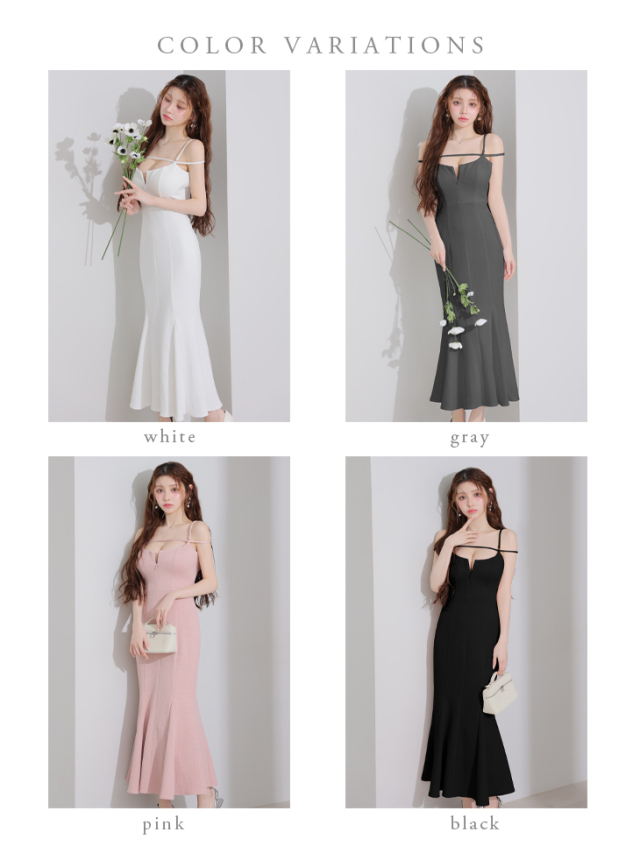 Lサイズあり】デコルテラインストレッチキルティングマーメイドキャバ