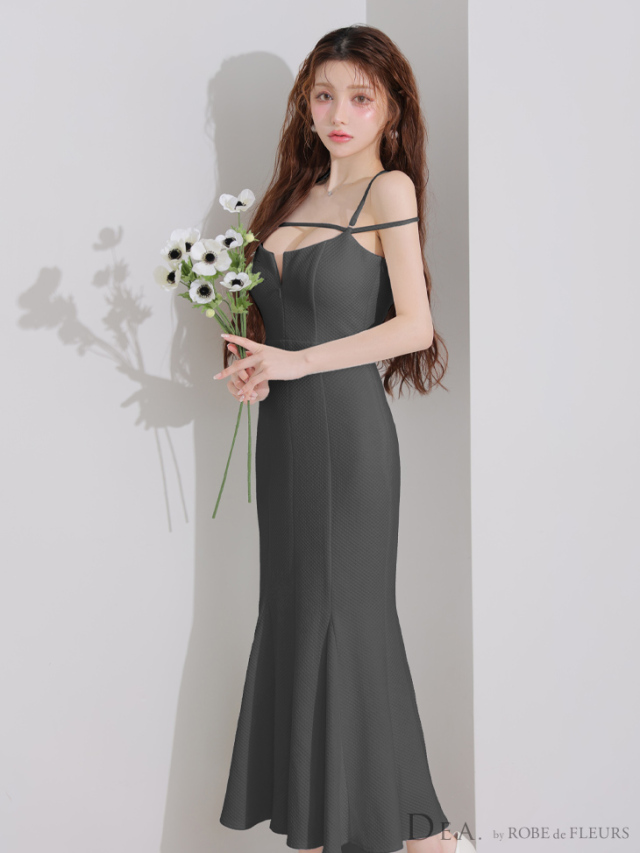 Lサイズあり】デコルテラインストレッチキルティングマーメイドキャバ