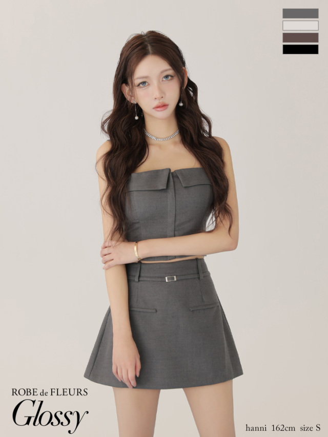 XSサイズあり】ツイルフロントファスナーセットアップミニキャバドレス