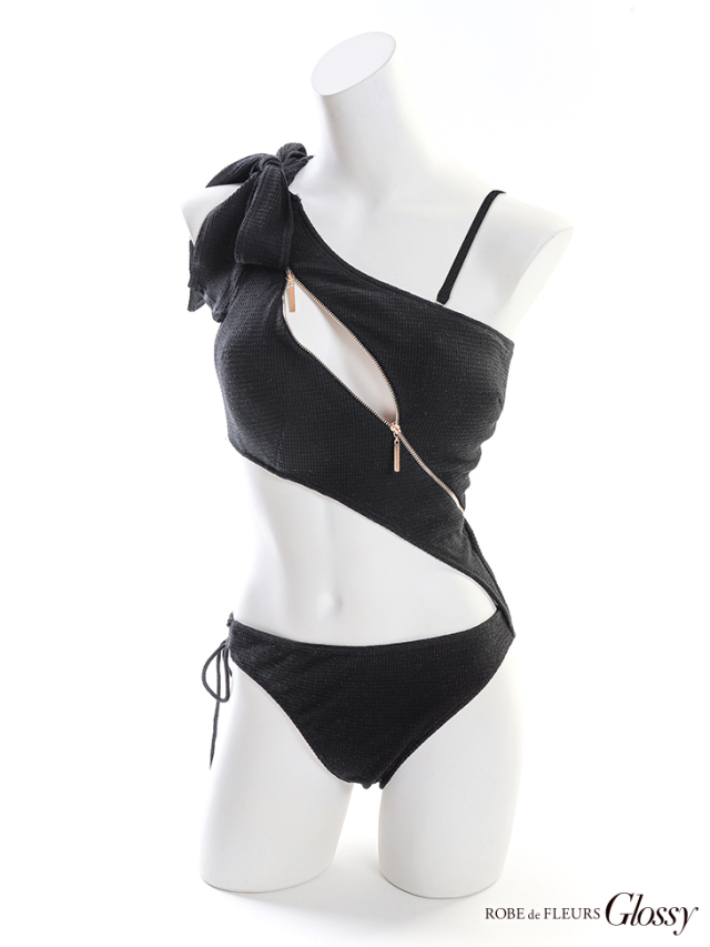 Waffle weave zip swim wear(GL2608)