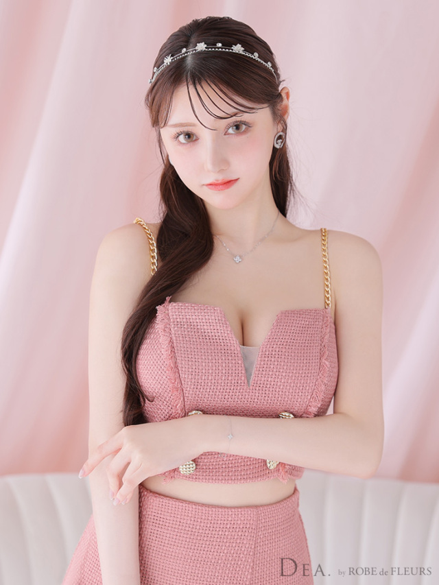 XS～Lサイズあり】ダブルボタンツイードフリンジマーメイド