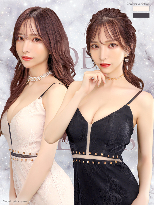 XSサイズあり】れいな先生×ROBE de FLEURSコラボミニキャバドレス(fm2093)