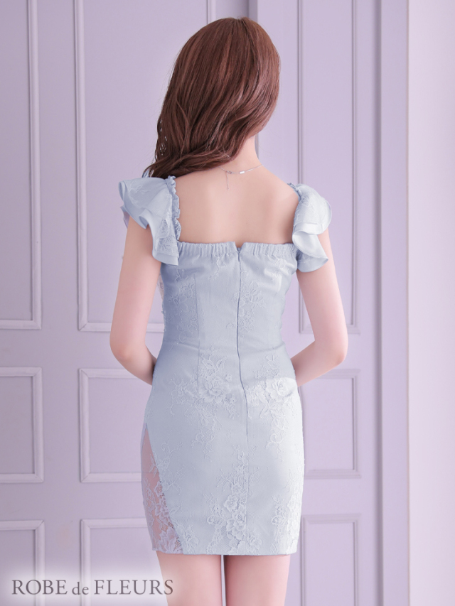 XSサイズあり】スカラップレース×パールビジュータイトミニキャバ