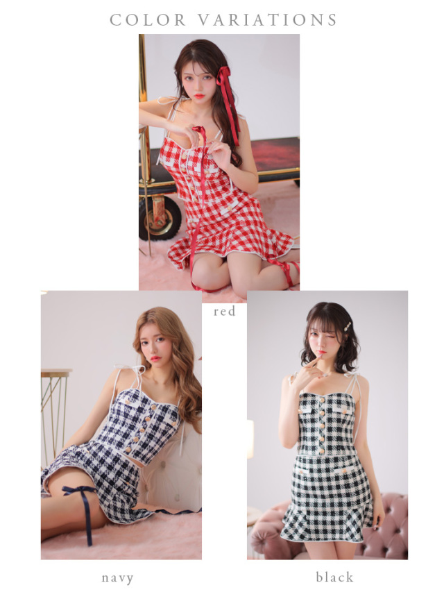 ROBE de FLEURS × sugar 【XSサイズあり】メリーチェックセットアップ