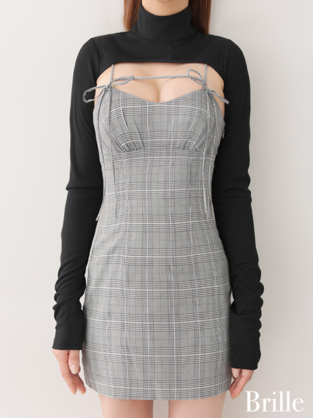 XS～Lサイズあり】ange de brille mini dress (brille3760)