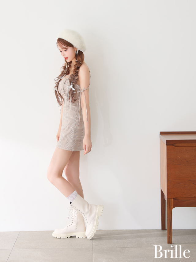 XS～Lサイズあり】ange de brille mini dress (brille3760)