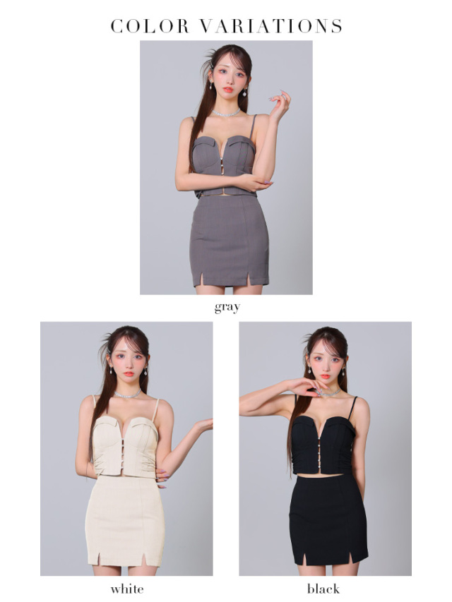 XSサイズあり】サイド編み上げバストカットタイトミニキャバドレス(GL3903)