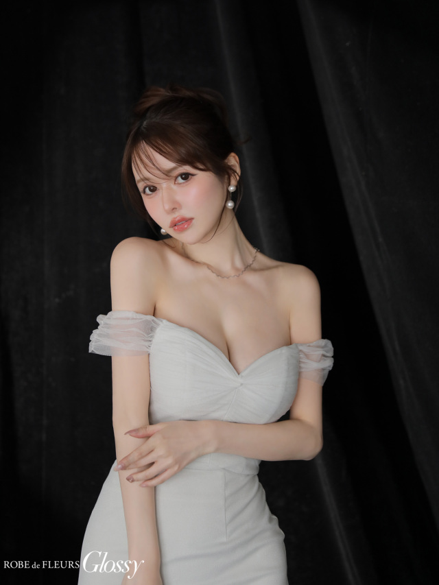 XS～Lサイズあり】ラメニットオフショルセットアップロングキャバ