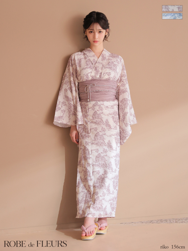 ROBE de FLEURS Floral print yukata (fm3375)