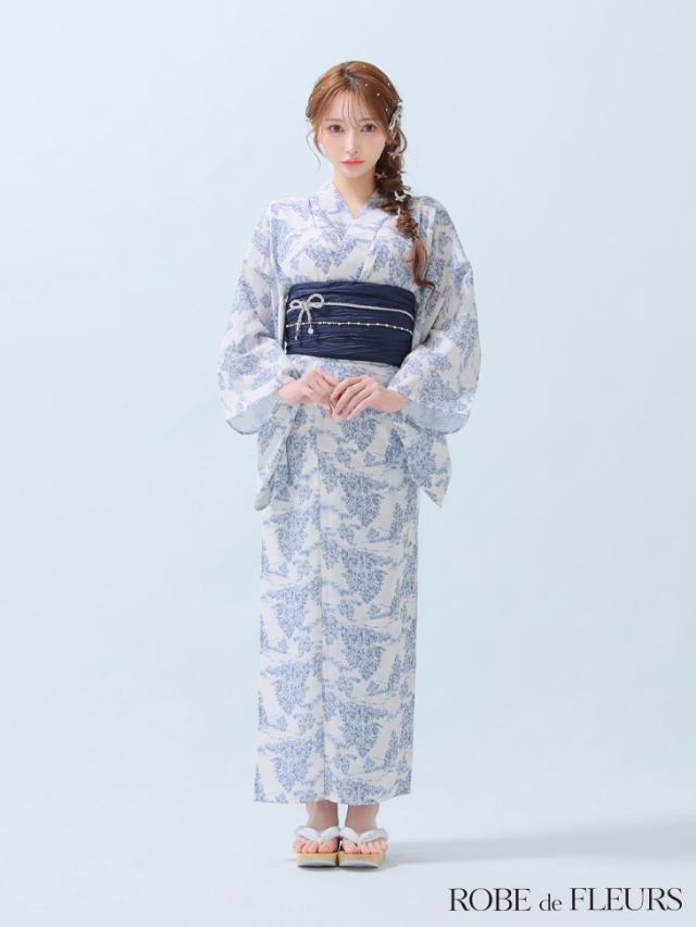 ROBE de FLEURS Floral print yukata (fm3375)