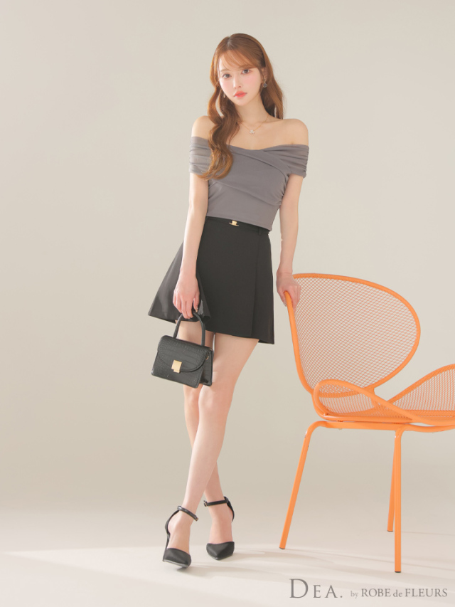 DEA オフショル セットアップ フレア ミニドレス キャバドレスsugar XS