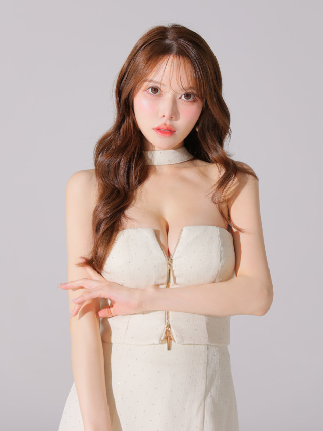 XSサイズあり】ストーンツイードセンタージップセットアップミニキャバ