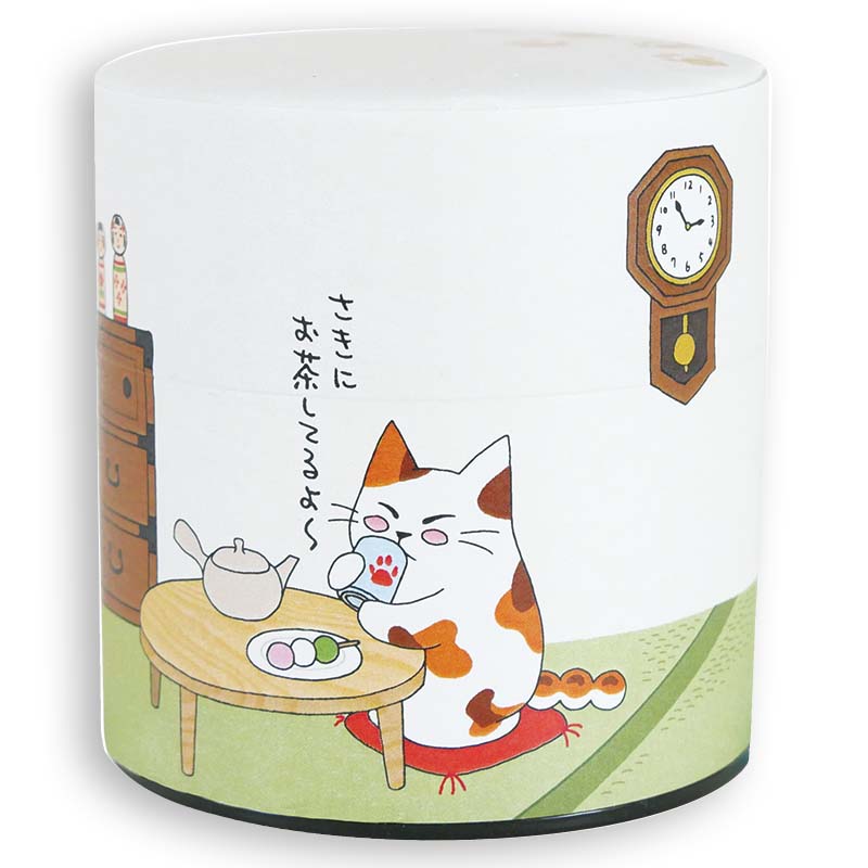 茶筒 みたらしちゃん「さきにお茶してるよ」（茶葉100g用）1個（1 tea