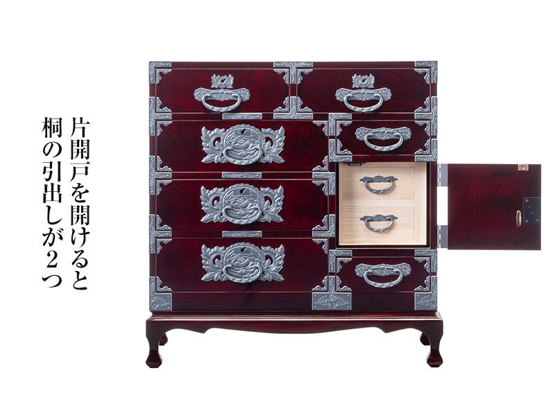 木製箪笥 赤褐色 彫刻デザイン 木製箪笥 赤褐色 彫刻デザイン