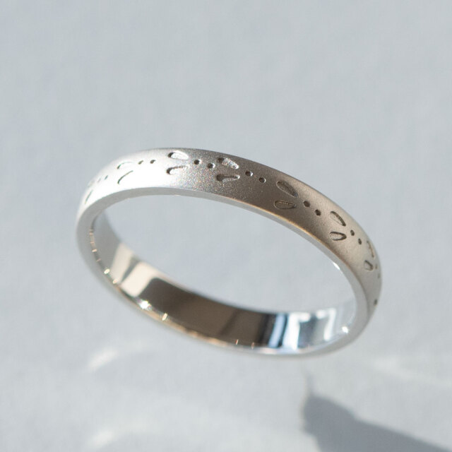 リング プラチナ(JLージュエルー)(足跡)(ウサギノアシアト)(北海道