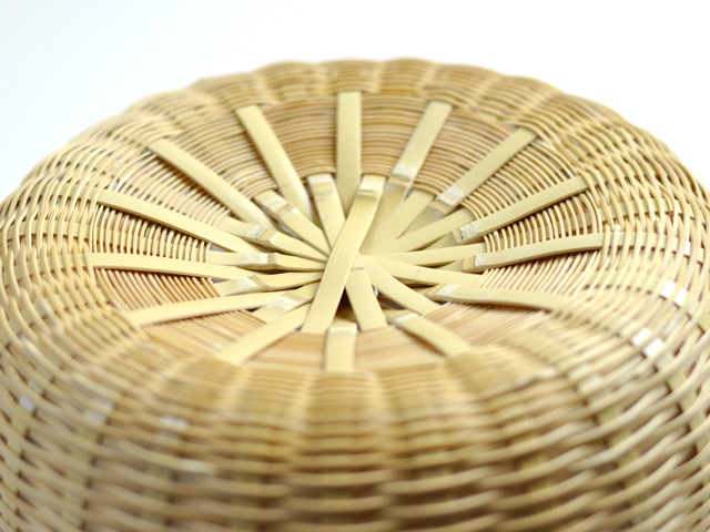 菊底編み竹かご 大中小 /盛り篭/整理かご/竹かご/入れ子/収納かご/竹