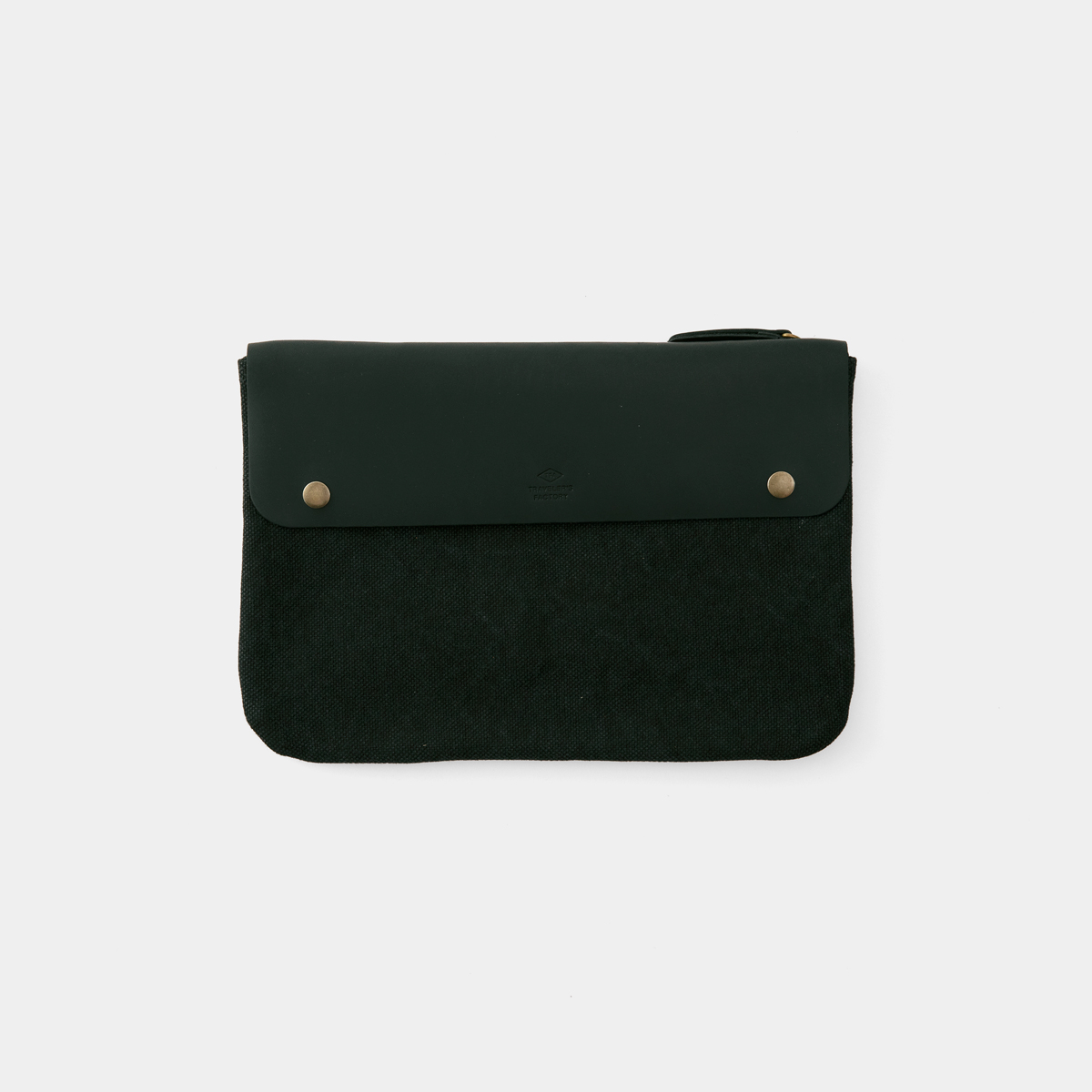 TF キャンバス ポーチ ＜M＞ 黒 (07100640)