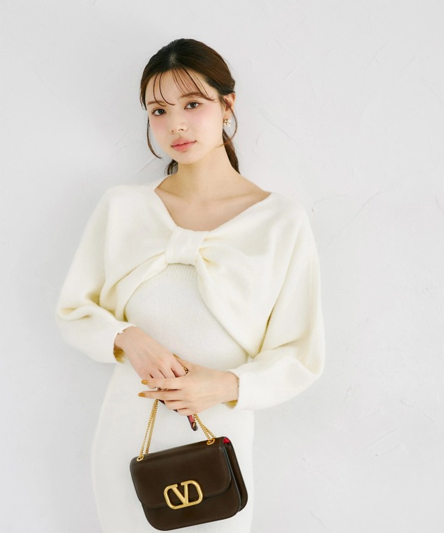 ビックリボンボレロ×キャミニットワンピースセット