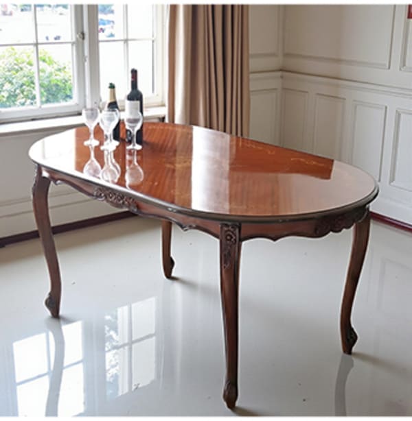 マリナカッシーリ 象嵌・オーバルダイニングテーブルW165cm ｜Y-KAGU