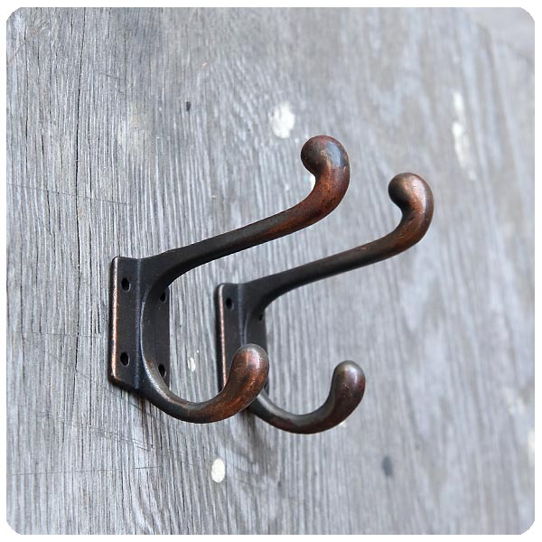 イギリス アンティーク ウォールフック2個セット/壁掛けフック